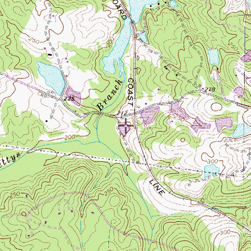 Topographic Map of McManus Ponds, GA