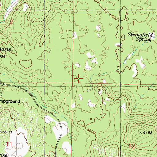 Topographic Map of Stringfield Spring, AZ