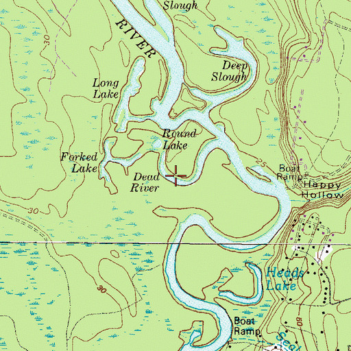 Topographic Map of McIntosh Bend, GA