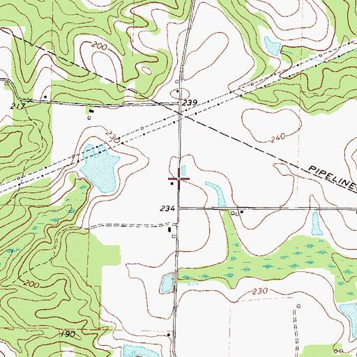 Topographic Map of Altamaha Church, GA