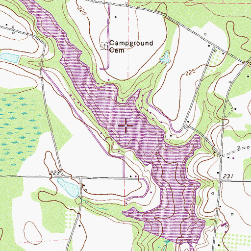 Topographic Map of Lake Mayers, GA
