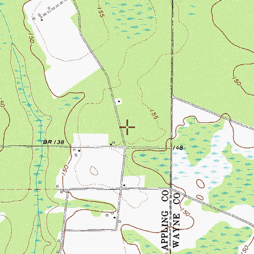 Topographic Map of Pine Ridge Church, GA