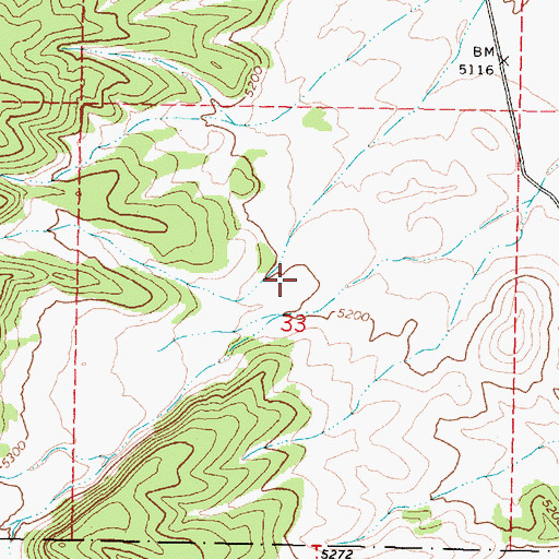 Topographic Map of Sullivan Canyon, AZ