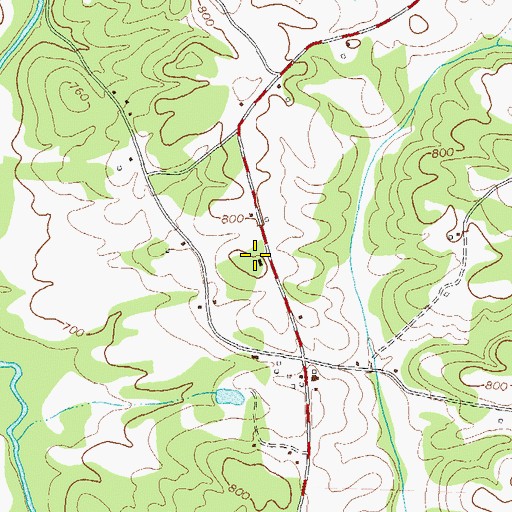 Topographic Map of Bachelors School (historical), GA