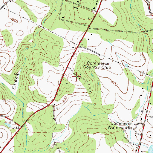 Topographic Map of Commerce Middle School, GA