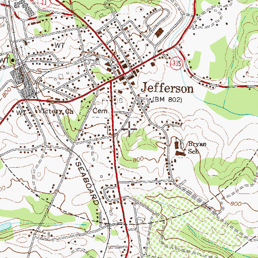 Topographic Map of Jackson County Middle School, GA