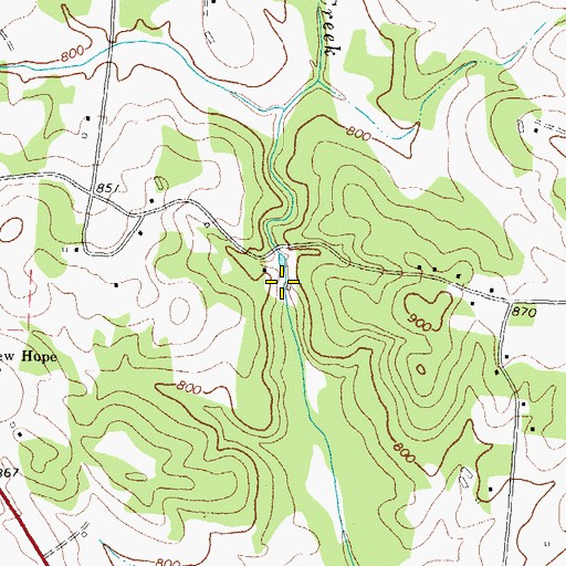 Topographic Map of Sells Mill (historical), GA