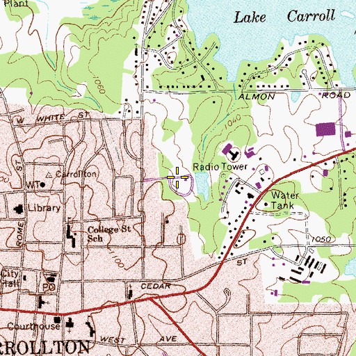 Topographic Map of Lamplighter Square, GA