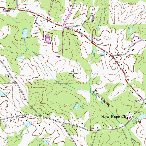Topographic Map of Mount Zion Elementary School, GA