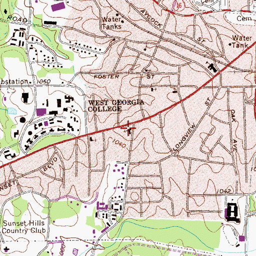 Topographic Map of Saint Andrew Methodist Church, GA