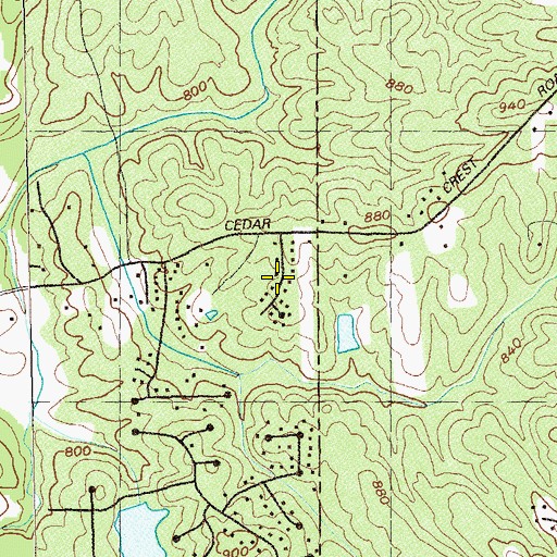 Topographic Map of Allatoona Heights, GA