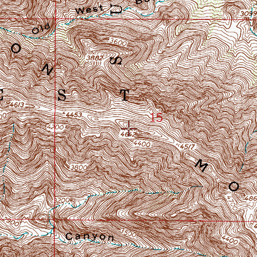 Topographic Map of Superstition Mountains, AZ