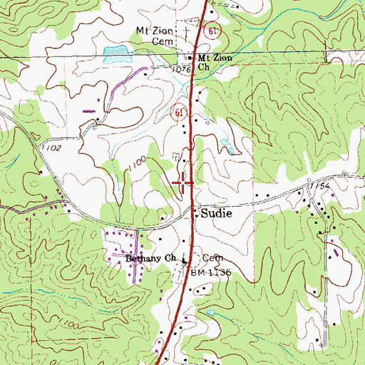 Topographic Map of Hartfield Estates, GA