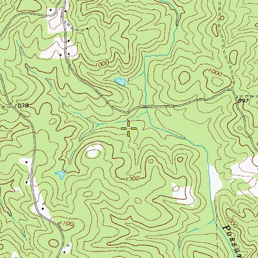 Topographic Map of Hasford Estates, GA
