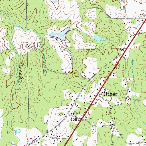 Topographic Map of Hollyberry, GA