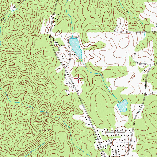 Topographic Map of Indian Springs, GA