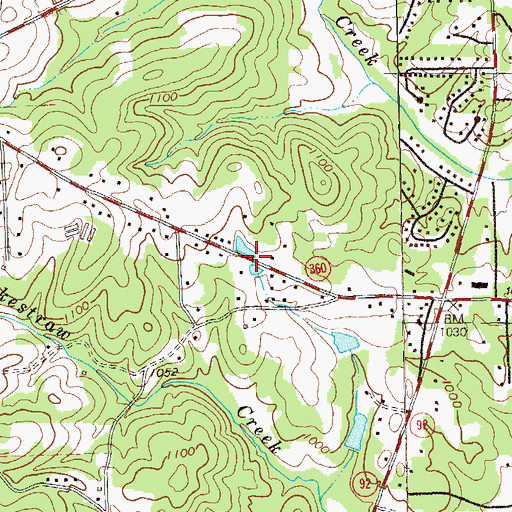 Topographic Map of Macland Springs, GA