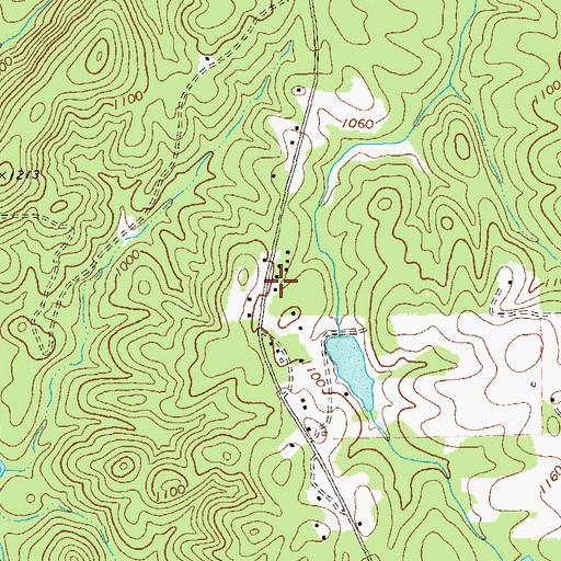 Topographic Map of Musket Ridge, GA
