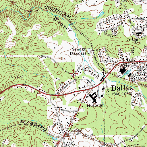 Topographic Map of Piney Woods Manor, GA