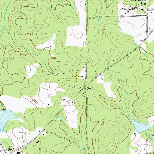 Topographic Map of Sweetwater Estates, GA