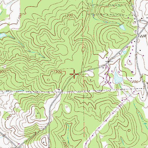 Topographic Map of Chestnut Hill (historical), GA