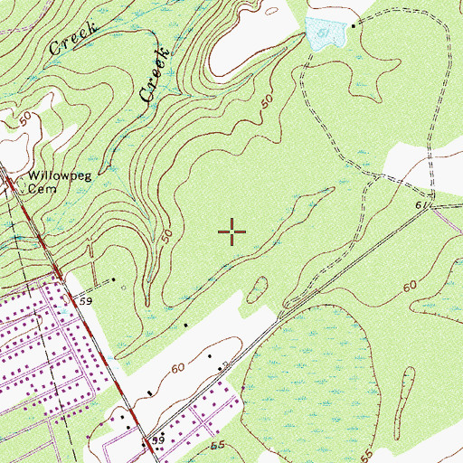 Topographic Map of Silverwood Plantation, GA