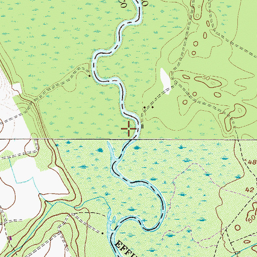 Topographic Map of Blue Lake, GA