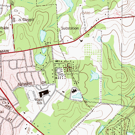 Topographic Map of Inglewood, GA