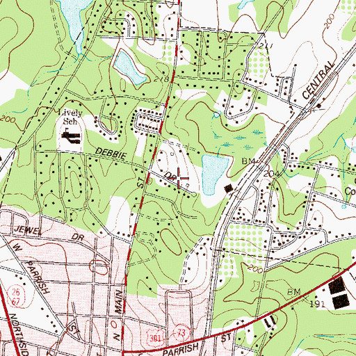 Topographic Map of Lakeview Estates, GA