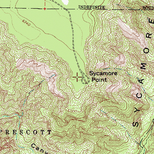 Topographic Map of Sycamore Point, AZ