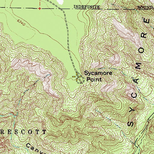 Topographic Map of Sycamore Point, AZ