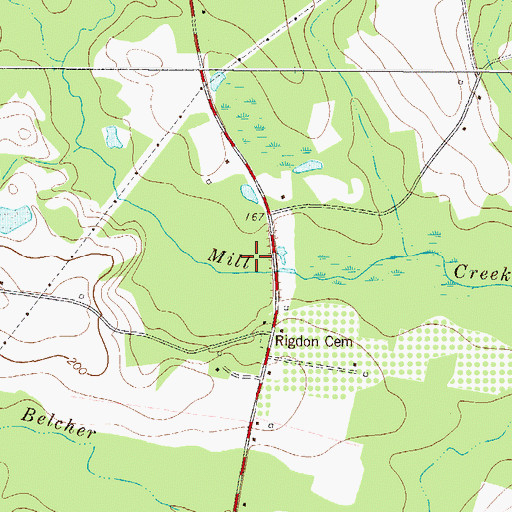 Topographic Map of Robinson Pond (historical), GA