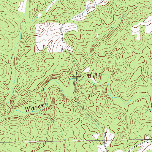 Topographic Map of Allgoods Mill (historical), GA