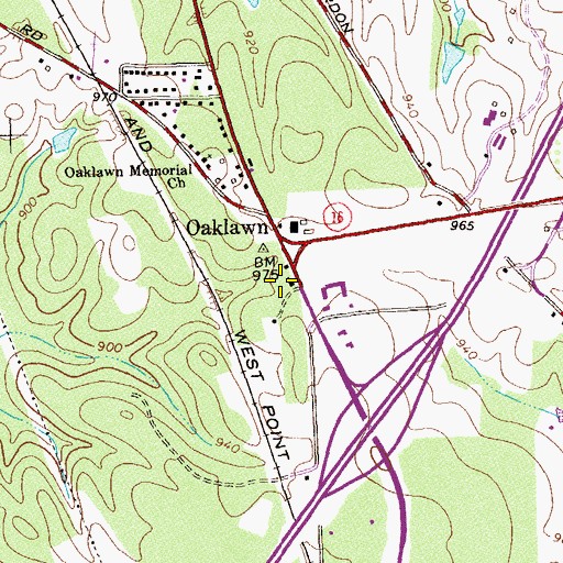Topographic Map of Summer Hill Cemetery, GA
