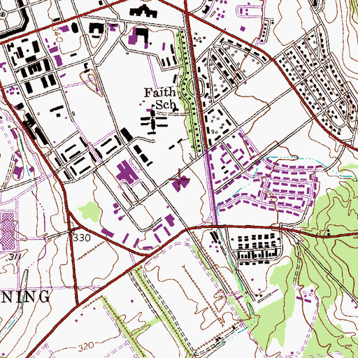 Topographic Map of Herbert J Dexter School, GA