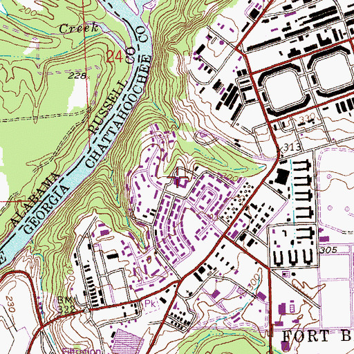Topographic Map of Richard G Wilson School, GA