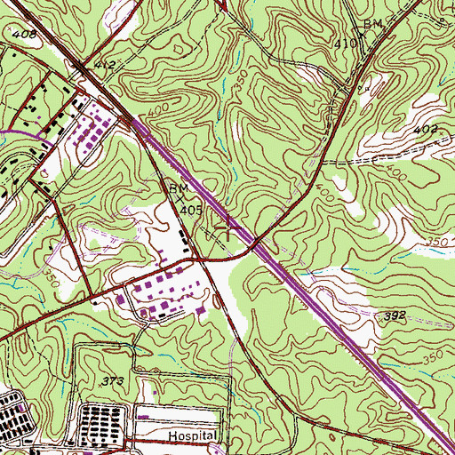 Topographic Map of Sweet Home Church (historical), GA