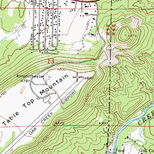 Topographic Map of Table Top Mountain, AZ