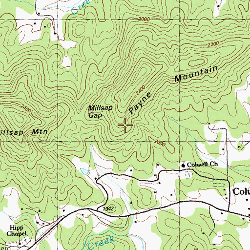 Topographic Map of Payne Prospect, GA