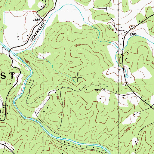 Topographic Map of Tanner Prospect, GA