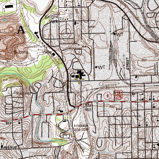 Topographic Map of Fulton County Jail, GA