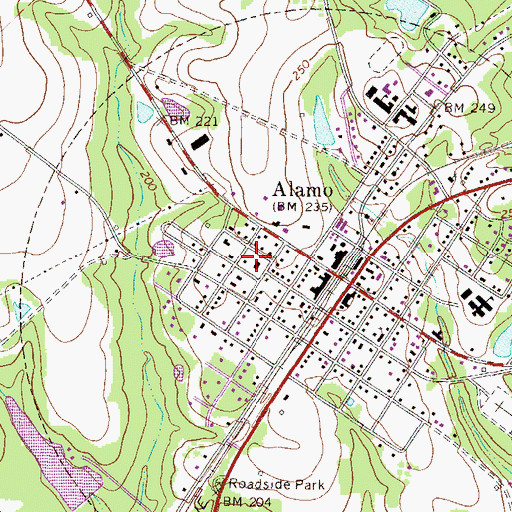 Topographic Map of Wheeler County Courthouse, GA