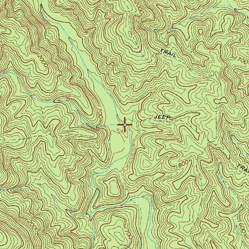 Topographic Map of Fall Creek, GA