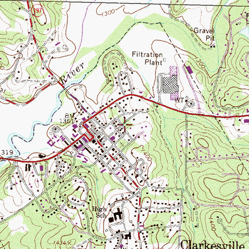 Topographic Map of Grace Episcopal Church, GA