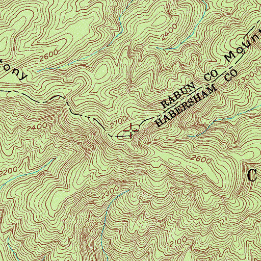Topographic Map of Pigeon Mountain, GA