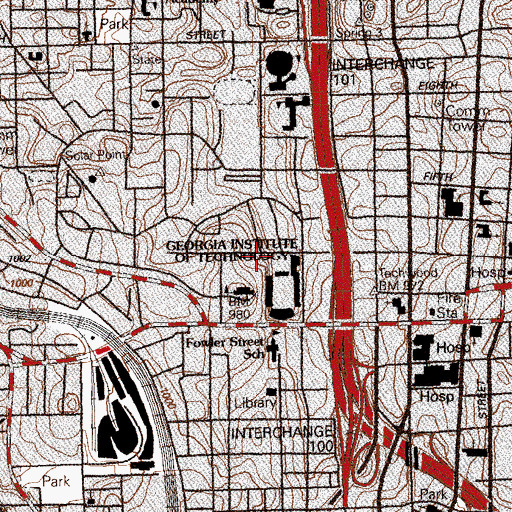Topographic Map of Daniel Laboratory, GA
