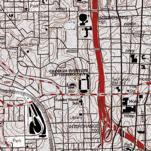 Topographic Map of Daniel Laboratory, GA