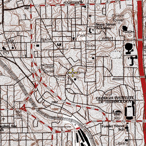 Topographic Map of Manufacturing Research Center, GA