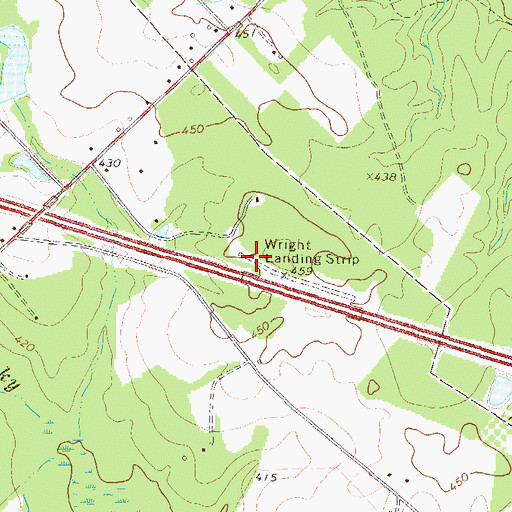 Topographic Map of Danville Airpark, GA