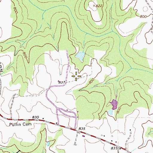 Topographic Map of Mallards Landing, GA